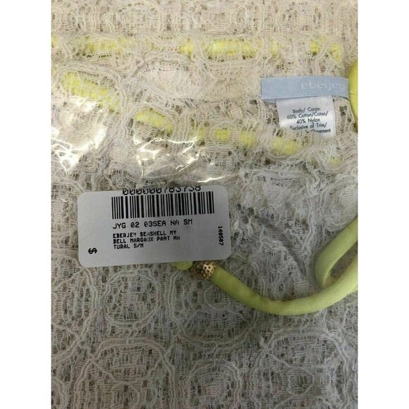 Eberjey Women's Seashell My Bell Margaux Cotton Crochet Swim Pants Size S/M - Picture 4 of 6